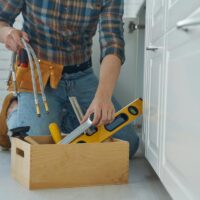 close-up-of-handyman-preparing